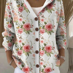 Grace | Button Hooded Sweater