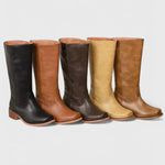 Josefina | WOMEN'S LEATHER KNEE-HIGH BOOTS WITH HEELS
