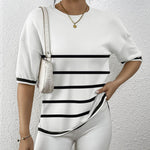 Nadorine Knit Short Sleeve Tops