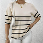 Nadorine Knit Short Sleeve Tops