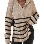 Nadorine Long Sleeve Oversized Knit Sweater Tops
