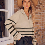 Nadorine Long Sleeve Oversized Knit Sweater Tops