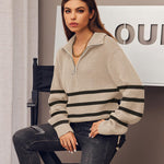 Nadorine Long Sleeve Oversized Knit Sweater Tops
