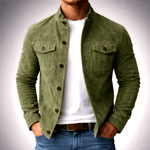 Montgomery | Button-Front Suede Jacket
