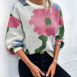 Camila | Artful Floral Knit Sweater