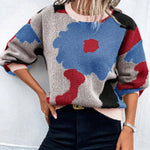 Camila | Artful Floral Knit Sweater