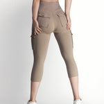 Butt Lifting Biker Capris Leggings High Waist Flap Pocket Workout Capris Gym Pants