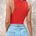 ChicMe Built-in Bra Ribbed Round Neck Tank Top
