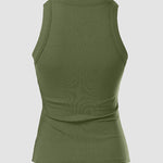 ChicMe Built-in Bra Ribbed Round Neck Tank Top