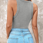 ChicMe Built-in Bra Ribbed Round Neck Tank Top
