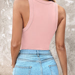 ChicMe Built-in Bra Ribbed Round Neck Tank Top