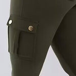 Butt Lifting Leggings with Flap Pockets High Waist Tummy Control Workout Cargo Pants