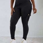 Butt Lifting Leggings with Flap Pockets High Waist Tummy Control Workout Cargo Pants