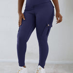 Butt Lifting Leggings with Flap Pockets High Waist Tummy Control Workout Cargo Pants