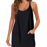 Casual 2-in-1 Romper Dress with Shorts Underneath