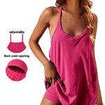 Casual 2-in-1 Romper Dress with Shorts Underneath