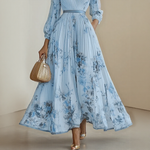 Alexia | Elegant Pleated Maxi V-Neck Dress