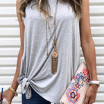 Margovil Casual Sleeveless Solid Waistcoat T-shirt