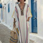 Noemi | V Neck Half Sleeve Pocket Maxi Dress