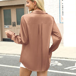 Nadorine Business Casual Satin Long Sleeve Shirts for Women Elegant Office Work Dressy 2026 | Under $40