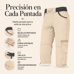 Abril - High-waisted capri cargo trousers