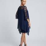 Ava Harrington | Mesh Sleeve Cape Mini Dress For Women