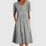 Wanda™ Striped Midi Dress-1