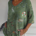 Flora | Woodland Print Relaxed Top