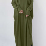 V Neck Slit Hem Sweatshirt Dress