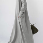 V Neck Slit Hem Sweatshirt Dress