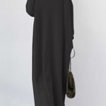 V Neck Slit Hem Sweatshirt Dress