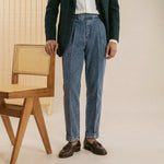 Lorenzo Pleated Denim Trousers