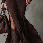 Paulina | Alessia Long Suede Dress