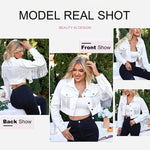Long Sleeve Crop Denim Jacket - Nadorine (Us Only)