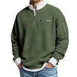 Thomas | Waffle-Knit Half-Zip Sweater