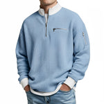 Thomas | Waffle-Knit Half-Zip Sweater
