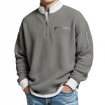Thomas | Waffle-Knit Half-Zip Sweater