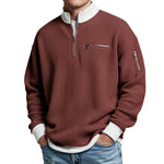 Thomas | Waffle-Knit Half-Zip Sweater
