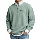 Thomas | Waffle-Knit Half-Zip Sweater