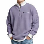 Thomas | Waffle-Knit Half-Zip Sweater