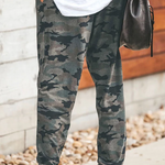 Margovil Casual Pockets Drawstring Camo Joggers