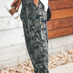 Margovil Casual Pockets Drawstring Camo Joggers