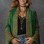 Amelie | Stylish Velvet-Touch Bohemian Cardigan