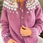 Linda | Retro Icelandic Knit Cardigan