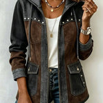 Veronique | Two-Tone Hooded Fall Jacket