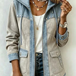 Veronique | Two-Tone Hooded Fall Jacket