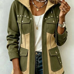 Veronique | Two-Tone Hooded Fall Jacket