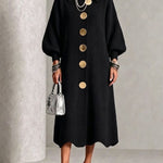 Eveline | Elegant Button Knit Dress