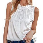 Womens Tank Tops Dressy Casual Mock Neck Sleeveless Blouses Fashion Shirts for Work - Nadorine (Us Only)