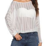Long Sleeve Mesh Sheer Shirt - Nadorine (Us Only)
